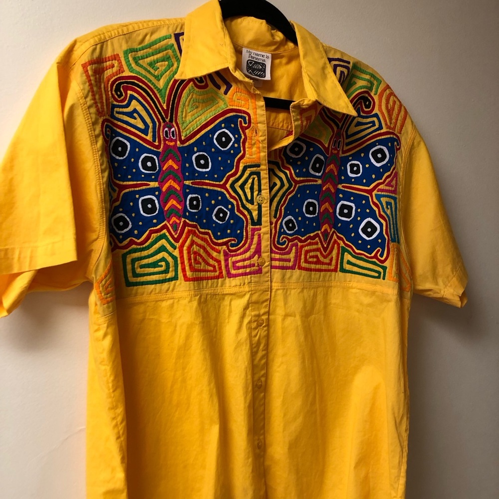 My name is Panama butterfly y2k vintage top